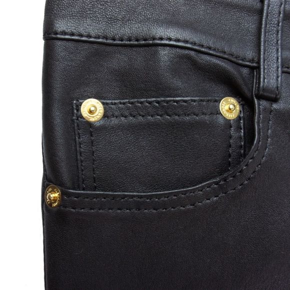 ALEXANDRE VAUTHIER Black Leather Skinny Pants - Picture 4 of 8